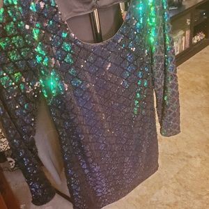 Mermaid sequin bodycon dress 2X